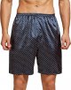Men's Short Sleeve Satin Pajama Set with Shorts