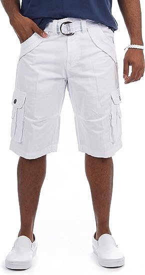 Mens and Solid Colors Knee Length Classic Fit Multi Pocket